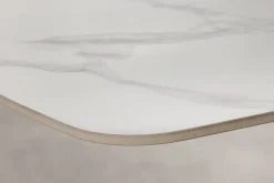 Riess-Ambiente Esstische > Design Esstisch OSAKA 160cm weiß Keramik schwarz Sterngestell Metall