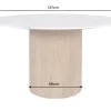 Riess-Ambiente Skandinavisch|Esstische > Design Esstisch TRES CHIC 140cm weiß Marmorplatte rund braun Mangoholz