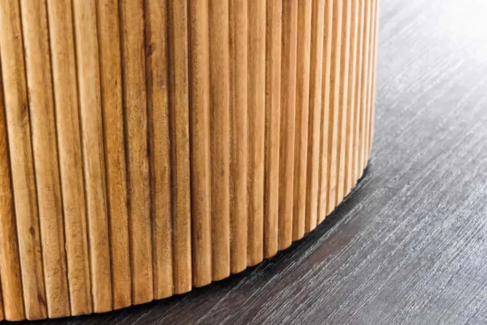 Riess-Ambiente Skandinavisch|Esstische > Design Esstisch TRES CHIC 140cm weiß Marmorplatte rund braun Mangoholz