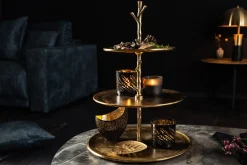 Riess-Ambiente Goldene Möbel|Etageren & Tabletts ><noscript><img width=