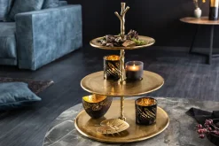 Riess-Ambiente Goldene Möbel|Etageren & Tabletts ><noscript><img width=