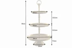 Riess-Ambiente Goldene Möbel|Etageren & Tabletts > Design Etagere ORIENT 50cm gold im Wild Hammerschlag mit drei Etagen