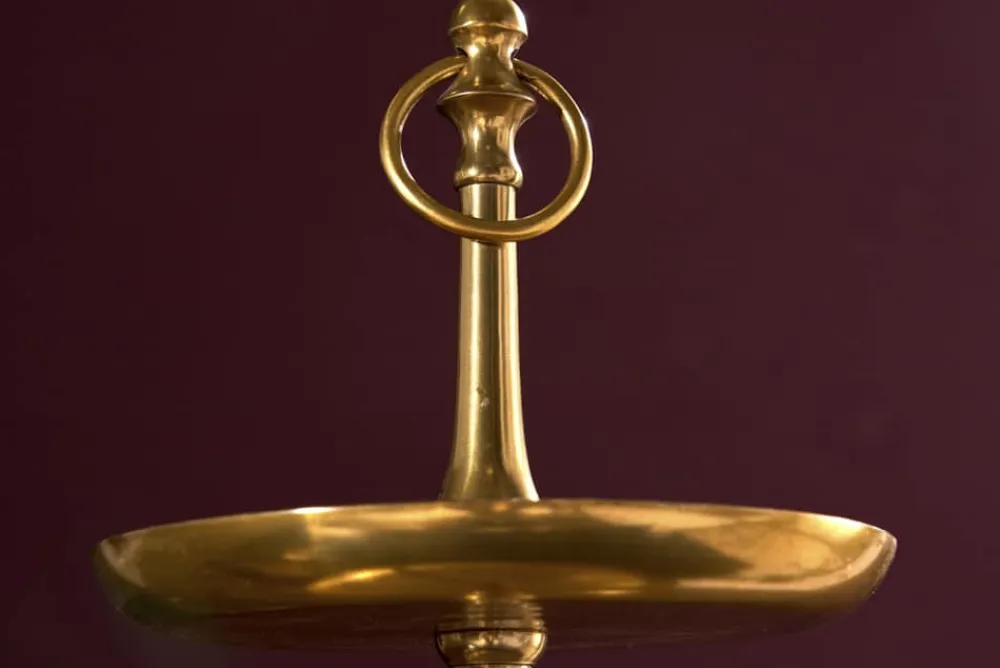 Riess-Ambiente Goldene Möbel|Etageren & Tabletts > Design Etagere ORIENT 65cm gold im Wild Hammerschlag mit drei Etagen