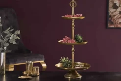 Riess-Ambiente Goldene Möbel|Etageren & Tabletts ><noscript><img width=