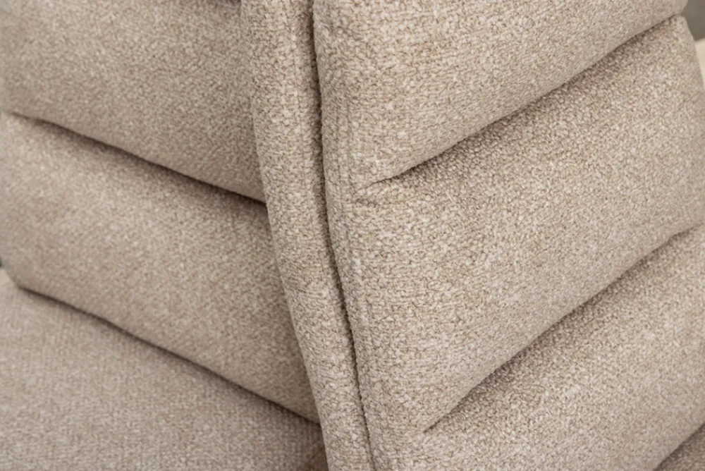 Riess-Ambiente Freischwinger > Design Freischwinger Stuhl COMFORT beige Strukturstoff mit Metallgestell
