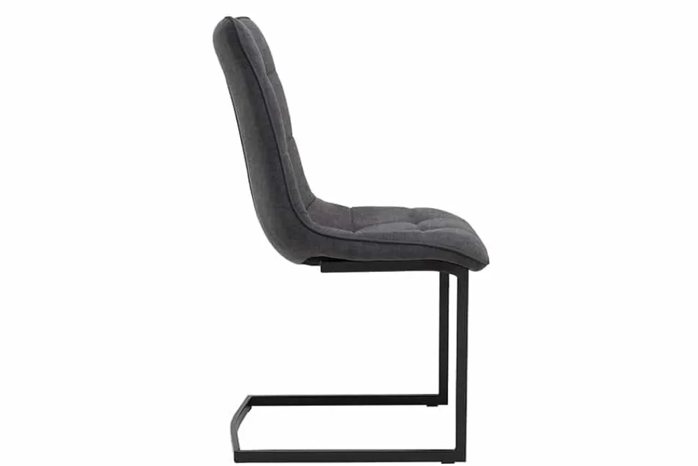 Riess-Ambiente Freischwinger|Industrial Loft > Design Freischwinger Stuhl MIAMI dunkelgrau Metallgestell matt schwarz