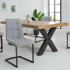 Riess-Ambiente Freischwinger|Industrial Loft > Design Freischwinger Stuhl MIAMI hellgrau Metallgestell matt schwarz