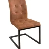 Riess-Ambiente Freischwinger|Industrial Loft > Design Freischwinger Stuhl OXFORD vintage braun Gestell Eisen