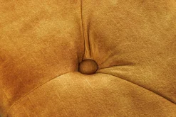 Riess-Ambiente Polsterhocker|Sitzhocker > Design Fußhocker CHESTERFIELD 80cm senfgelb Samt Knopfheftung Nietenbesatz