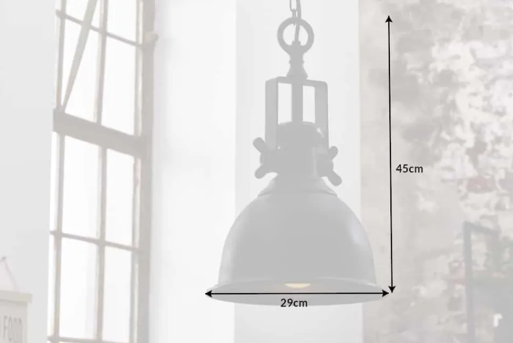 Riess-Ambiente Hängelampen|Industrial Loft > Design Hängelampe INDUSTRIAL 45cm schwarz bronze Industrial Stil