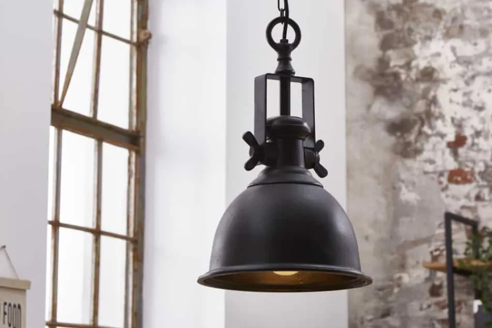 Riess-Ambiente Hängelampen|Industrial Loft > Design Hängelampe INDUSTRIAL 45cm schwarz bronze Industrial Stil