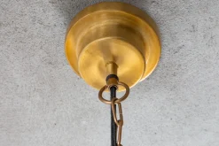 Riess-Ambiente Goldene Möbel|Hängelampen > Design Hängelampe INDUSTRIAL 45cm gold Metall rund Pendelleuchte höhenverstellbar