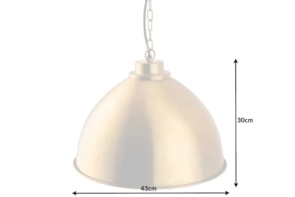 Riess-Ambiente Goldene Möbel|Hängelampen > Design Hängelampe INDUSTRIAL 45cm gold Metall rund Pendelleuchte höhenverstellbar