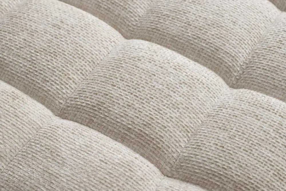 Riess-Ambiente Polsterhocker|Sitzhocker > Design Hocker COZY VELVET 80cm beige Chenille Federkern Holzfüße