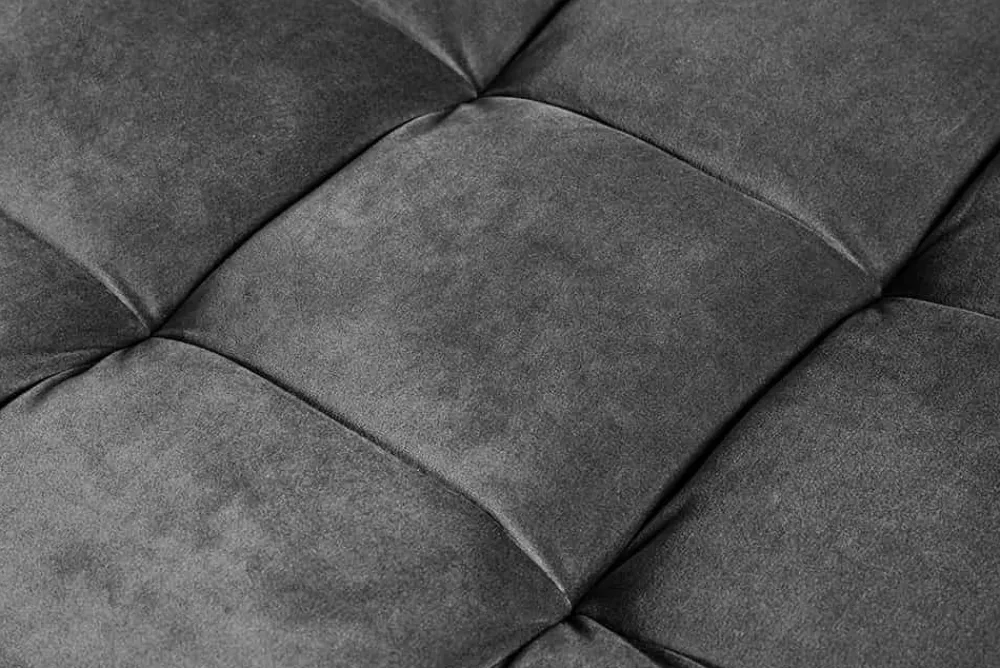 Riess-Ambiente Polsterhocker|Sitzhocker > Design Hocker COZY VELVET 80cm grau Samt goldene Füße