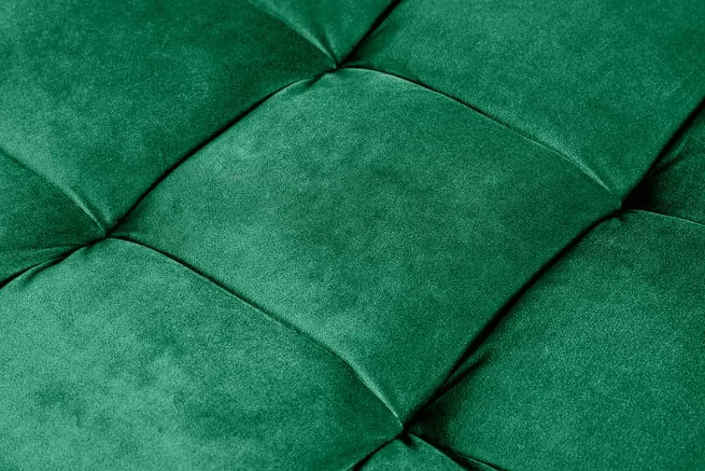 Riess-Ambiente Polsterhocker|Sitzhocker > Design Hocker COZY VELVET 80cm smaragdgrün Samt goldene Füße