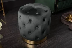 Riess-Ambiente Goldene Möbel|Sitzhocker ><noscript><img width=
