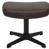 Riess-Ambiente Sitzhocker > Design Hocker VOGUE 45cm brandy braun Kunstleder drehbar schwarze Metallbeine Fußhocker