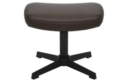 Riess-Ambiente Sitzhocker > Design Hocker VOGUE 45cm brandy braun Kunstleder drehbar schwarze Metallbeine Fußhocker