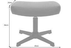Riess-Ambiente Sitzhocker > Design Hocker VOGUE 45cm brandy braun Kunstleder drehbar schwarze Metallbeine Fußhocker