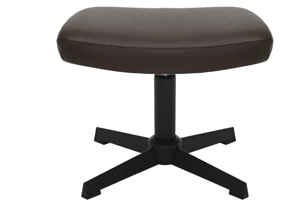 Riess-Ambiente Sitzhocker > Design Hocker VOGUE 45cm brandy braun Kunstleder drehbar schwarze Metallbeine Fußhocker
