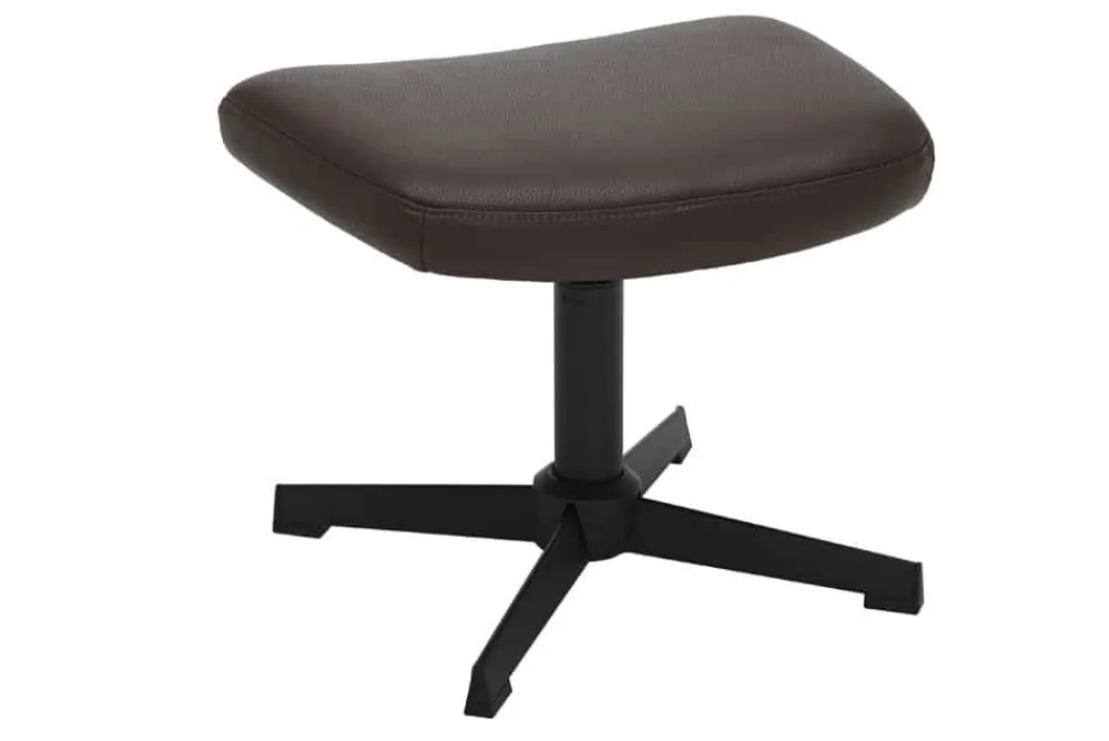 Riess-Ambiente Sitzhocker > Design Hocker VOGUE 45cm brandy braun Kunstleder drehbar schwarze Metallbeine Fußhocker