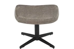 Riess-Ambiente Sitzhocker|Samt Möbel > Design Hocker VOGUE 45cm taupe Samt drehbar schwarze Metallbeine Fußhocker