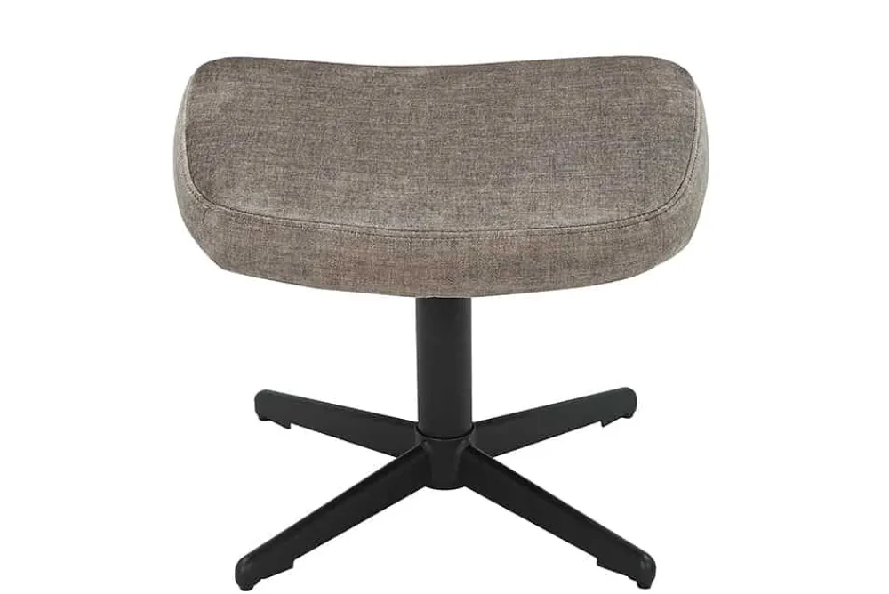 Riess-Ambiente Sitzhocker|Samt Möbel > Design Hocker VOGUE 45cm taupe Samt drehbar schwarze Metallbeine Fußhocker