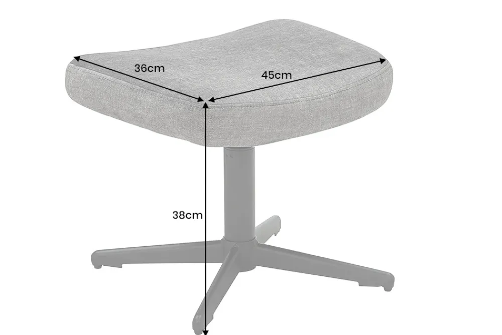 Riess-Ambiente Sitzhocker|Samt Möbel > Design Hocker VOGUE 45cm taupe Samt drehbar schwarze Metallbeine Fußhocker