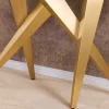 Riess-Ambiente Goldene Möbel|Konsolentische > Design Konsolentisch ART LIVING 140cm weiß Marmor Keramik champagner gold brushed