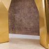 Riess-Ambiente Goldene Möbel|Konsolentische > Design Konsolentisch EXTRAVAGANCIA 140cm weiß Marmor brushed champagner gold Metall