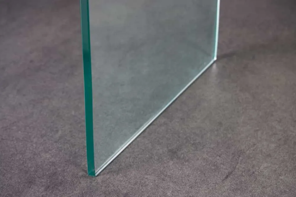 Riess-Ambiente Konsolentische > Design Konsolentisch FANTOME 100cm Glas transparent mit Ablage