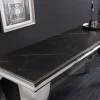 Riess-Ambiente Konsolentische > Design Konsolentisch MODERN BAROCK 140cm schwarz anthrazit chrom Keramik Marmor