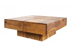 Riess-Ambiente Mehr...|Couchtische > Design Massivholz Couchtisch BOLT 70cm braun Sheesham stone finish Handarbeit