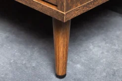 Riess-Ambiente Retro Möbel|Nachttische > Design Nachttisch VIENNA 60cm braun Wiener Geflecht Beistelltisch mit Stauraum