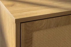 Riess-Ambiente Retro Möbel|Nachttische > Design Nachttisch VIENNA 60cm natur Rattan Geflecht Beistelltisch mit Stauraum