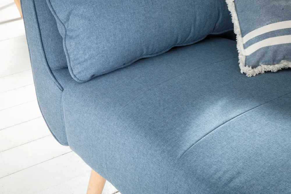 Riess-Ambiente Skandinavisch|Retro Möbel > Design Schlafsofa DIVANI 220cm hellblau Strukturstoff Scandinavian 3-Sitzer mit Bettfunktion