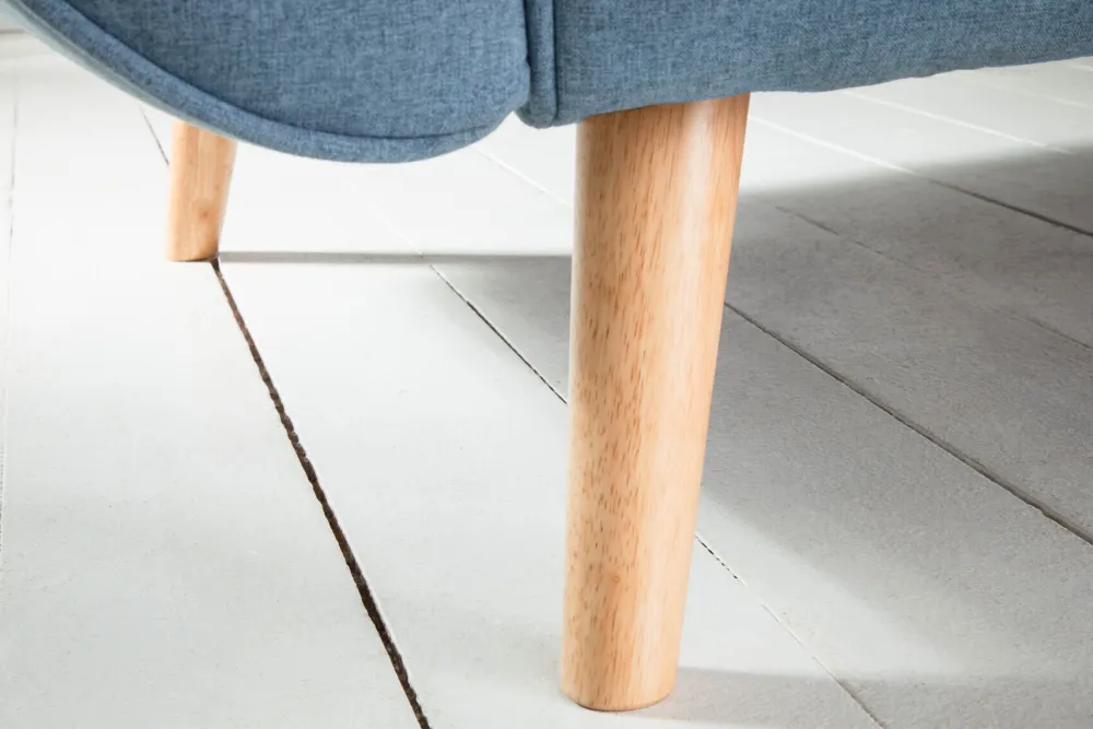 Riess-Ambiente Skandinavisch|Retro Möbel > Design Schlafsofa DIVANI 220cm hellblau Strukturstoff Scandinavian 3-Sitzer mit Bettfunktion