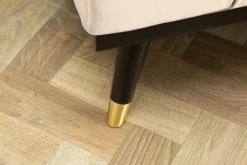 Riess-Ambiente Samt Möbel|Retro Möbel > Design Schlafsofa PETIT BEAUTÉ 180cm champagner beige Samt 3-Sitzer