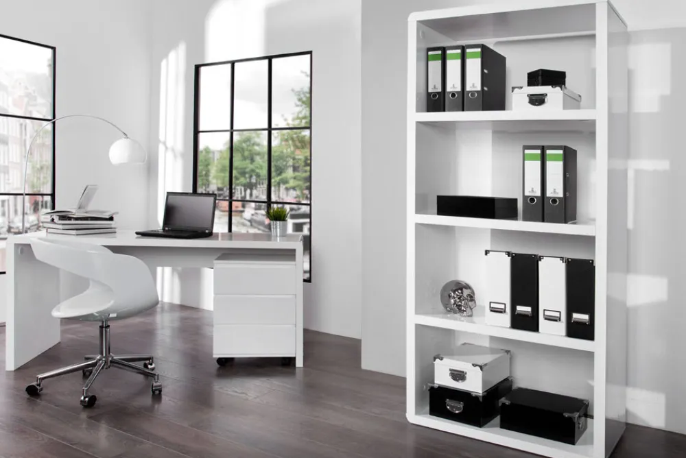 Riess-Ambiente Bürotische > Design Schreibtisch FAST TRADE 160cm weiß Hochglanz Computertisch