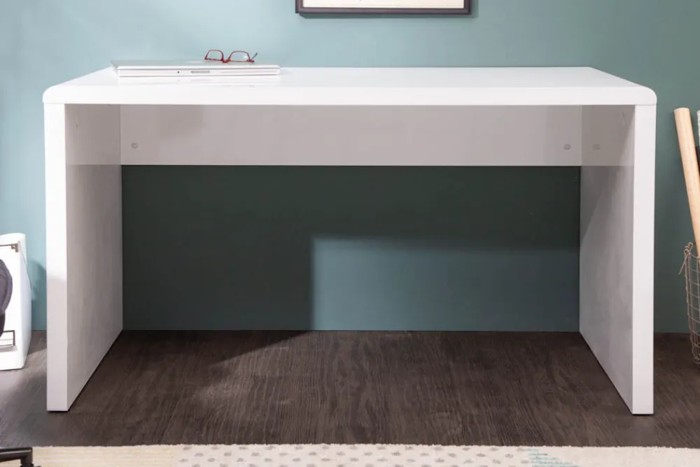 Riess-Ambiente Bürotische > Design Schreibtisch FAST TRADE 120cm weiß Hochglanz Bürotisch