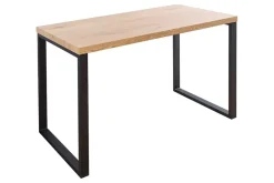 Riess-Ambiente Bürotische|Retro Möbel > Design Schreibtisch OAK DESK 120cm Eiche Vintage Metallgestell schwarz