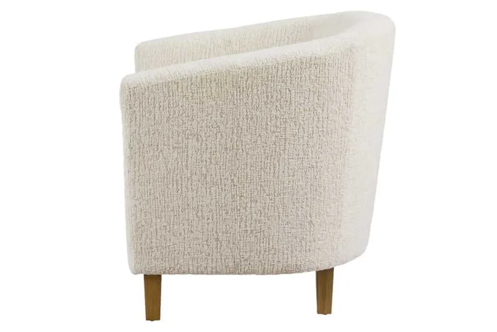 Riess-Ambiente Loungesessel > Design Sessel HEMINGWAY beige Bouclé Tweed Soft mit Armlehnen Cocktailsessel