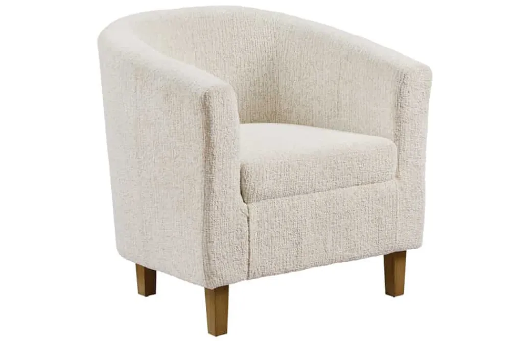 Riess-Ambiente Loungesessel > Design Sessel HEMINGWAY beige Bouclé Tweed Soft mit Armlehnen Cocktailsessel