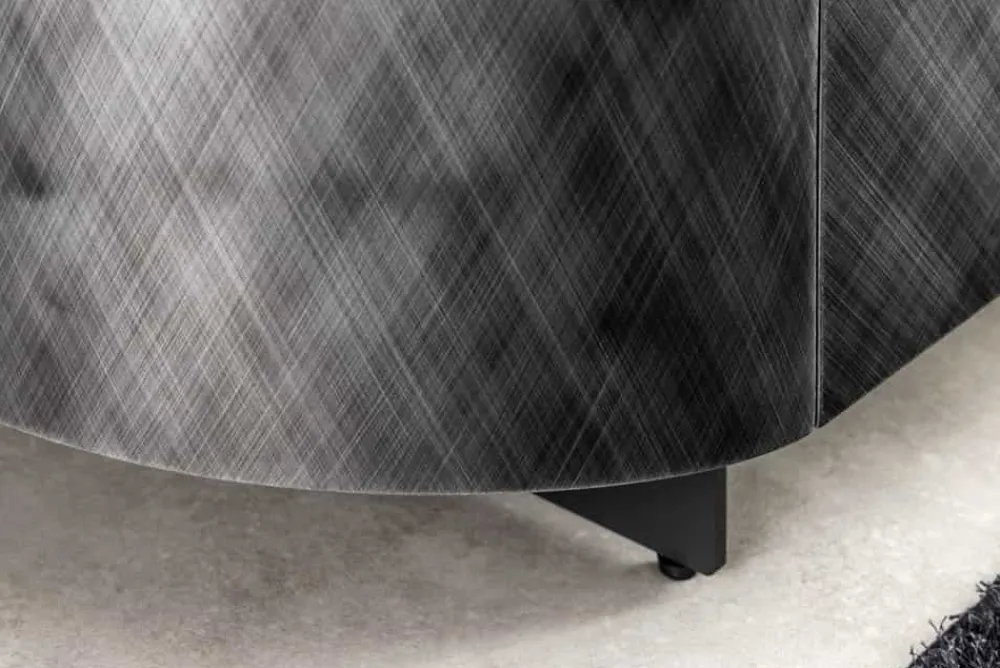Riess-Ambiente Retro Möbel|Sideboards & Kommoden > Design Sideboard REFLECTION 150cm weiß Keramik Marmor anthrazit 3D Effekt brushed Finish