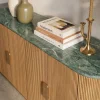 Riess-Ambiente Sideboards & Kommoden|Mehr... > Design Sideboard VENEZIANO 170cm messing Mangoholz grün Marmor gold