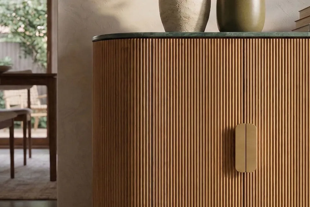 Riess-Ambiente Sideboards & Kommoden|Mehr... > Design Sideboard VENEZIANO 170cm messing Mangoholz grün Marmor gold