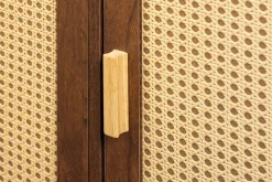 Riess-Ambiente Retro Möbel|Sideboards & Kommoden > Design Sideboard VIENNA 120cm braun Wiener Geflecht Kommode