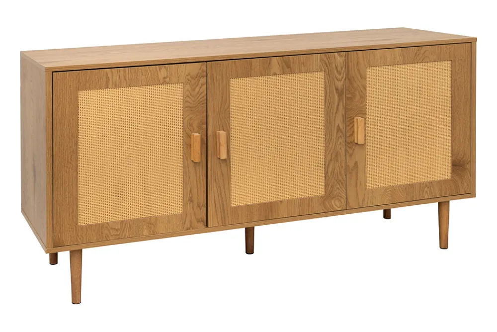 Riess-Ambiente Retro Möbel|Sideboards & Kommoden > Design Sideboard VIENNA 120cm natur Wiener Geflecht Kommode
