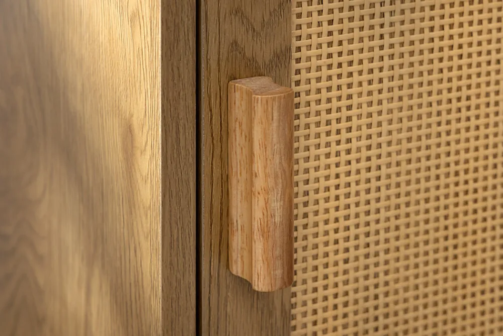 Riess-Ambiente Retro Möbel|Sideboards & Kommoden > Design Sideboard VIENNA 120cm natur Wiener Geflecht Kommode